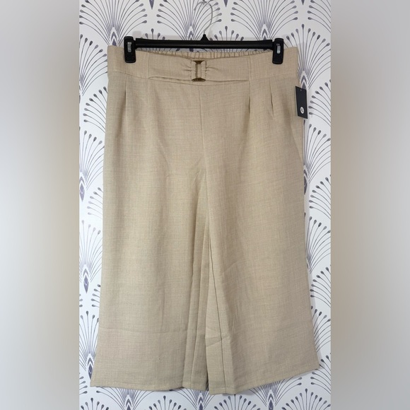 messini Pants - Khaki Linen Capris